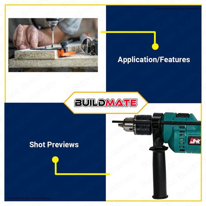 JR KAWASAKI Electric Drill 800W 13mm Impact Drill Cement Drilling Wood Drilling JRK1630 •BUILDMATE•