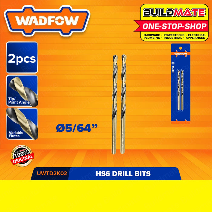 WADFOW HSS Drill Bit 1/16" to 3/8" Twist Drill Bits  Metal Drilling HSS Metal Bit •BUILDMATE• WHT