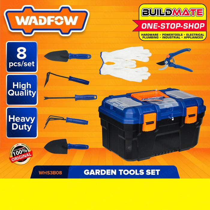 WADFOW 8PCS Plant Garden Tools Set Gardening Hand Tools Garden Plants Tools WHS3B08 •BUILDMATE• WHT
