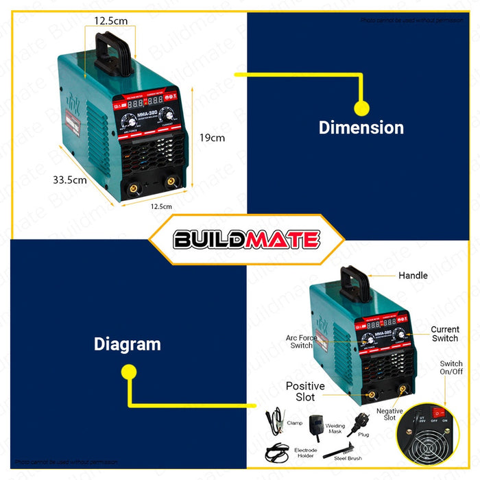 JR KAWASAKI Portable Inverter MMA 320A [SOLD PER SET] IGBT Welding Machine Portable Inverter Welder Weld Inverter Welder Machine JRK-MMA320 •BUILDMATE•