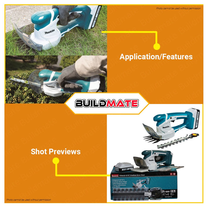 MAKITA 110MM Lithium Cordless Grass Shear 18V W/ 1.5Ah G-Battery Cutting Shear UM110DWYX •BUILDMATE•