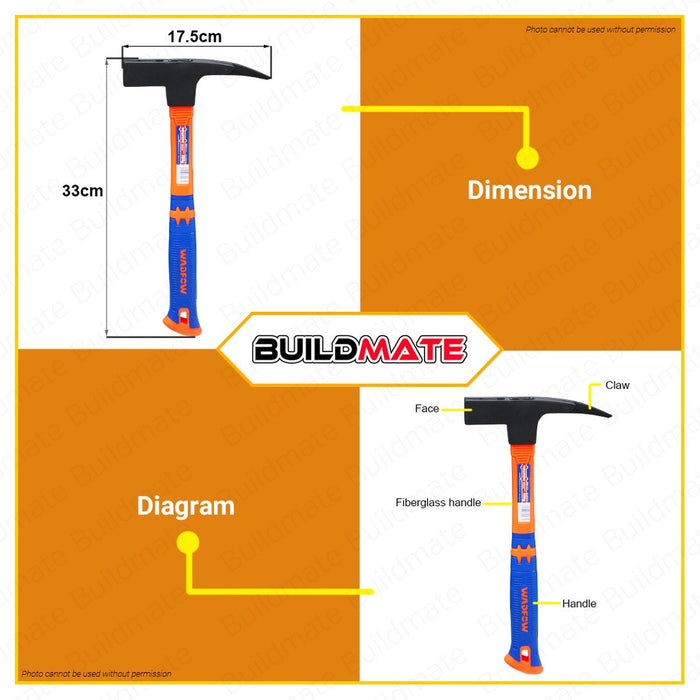 WADFOW Roofing Hammer 600G Magnetic Nail Carpenter Hammer Framing Hammer WHM3360 •BUILDMATE• WHT